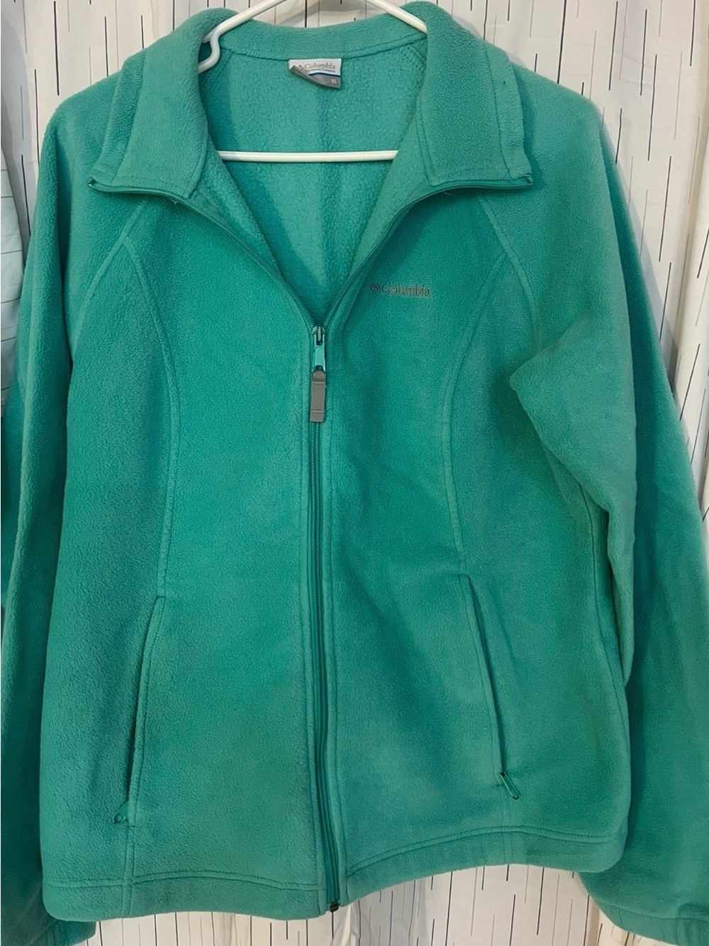 Columbia Teal Full-Zip Fleece Jacket